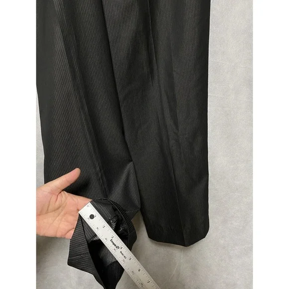 Geoffrey Beene Suit Men 44L Black Striped 2B Career Academia 40.5X29 Pants Luxe‎